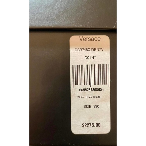 VERSACE Stiletto White Denim Boots 39 - Picture 12 of 12